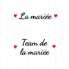 flex thermocollant pour flocage Teeshirt spécial mariage EVJF flex thermocollant pour flocage Teeshirt spécial mariage EVJF "La mariée" "Team de la mariée"