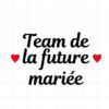 flex thermocollant pour flocage Teeshirt spécial mariage EVJF "Team de la future mariée"