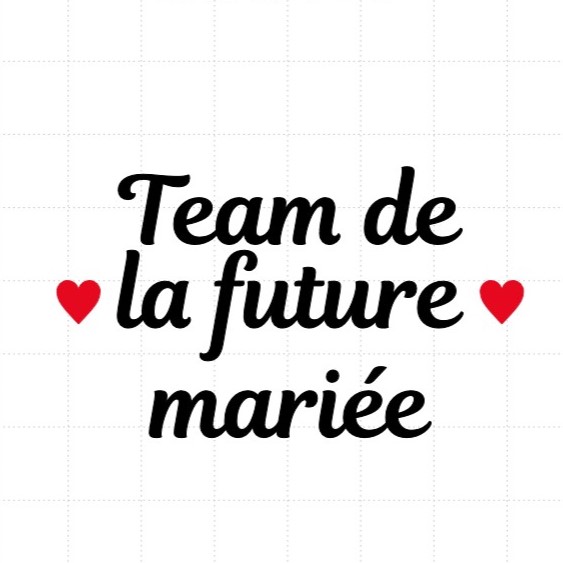flex thermocollant pour flocage Teeshirt spécial mariage EVJF "Team de la future mariée"