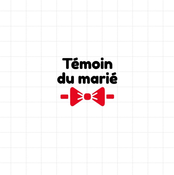 flex thermocollant pour flocage Teeshirt spécial mariage EVG "Témoin du marié"