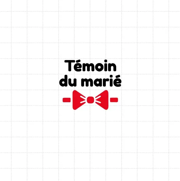 flex thermocollant pour flocage Teeshirt spécial mariage EVG "Témoin du marié"