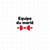 flex thermocollant pour flocage Teeshirt spécial mariage EVG "Equipe du marié"