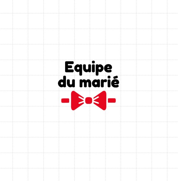 flex thermocollant pour flocage Teeshirt spécial mariage EVG "Equipe du marié"