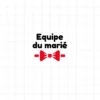 flex thermocollant pour flocage Teeshirt spécial mariage EVG "Equipe du marié"