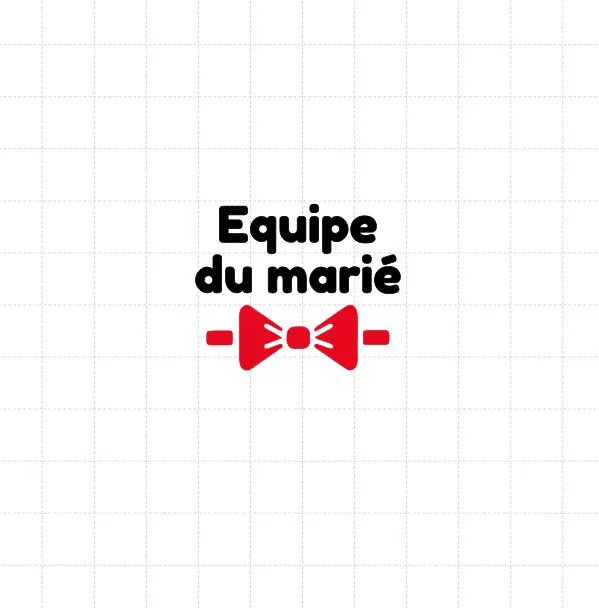 flex thermocollant pour flocage Teeshirt spécial mariage EVG "Equipe du marié"