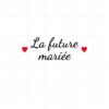 flex thermocollant pour flocage Teeshirt spécial mariage EVJF "La future mariée"