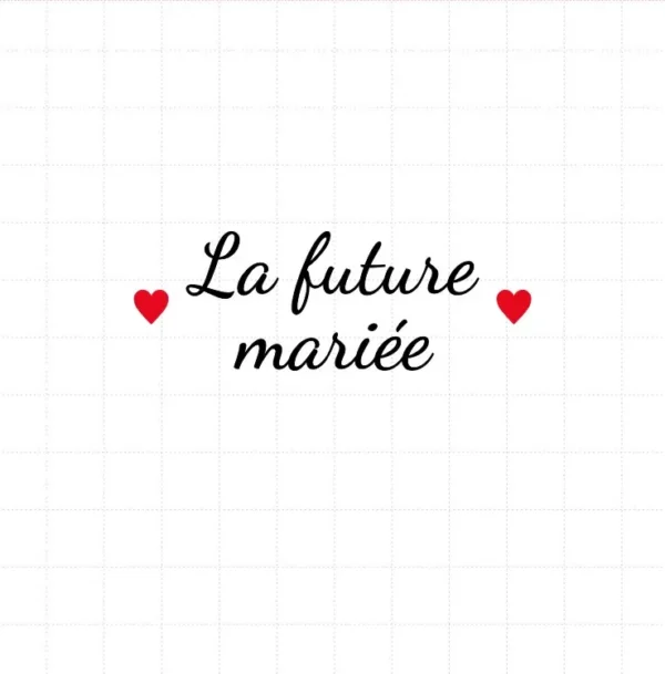 flex thermocollant pour flocage Teeshirt spécial mariage EVJF "La future mariée" flex thermocollant pour flocage Teeshirt spécial mariage EVJF "La future mariée"
