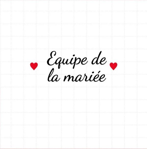 flex thermocollant pour flocage Teeshirt spécial mariage EVJF "Equipe de la mariée" flex thermocollant pour flocage Teeshirt spécial mariage EVJF "Equipe de la mariée"