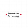 flex thermocollant pour flocage Teeshirt spécial mariage EVJF "Témoin de la mariée"