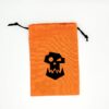 Bourse à dés orange avec flex thermocollant Ork noir