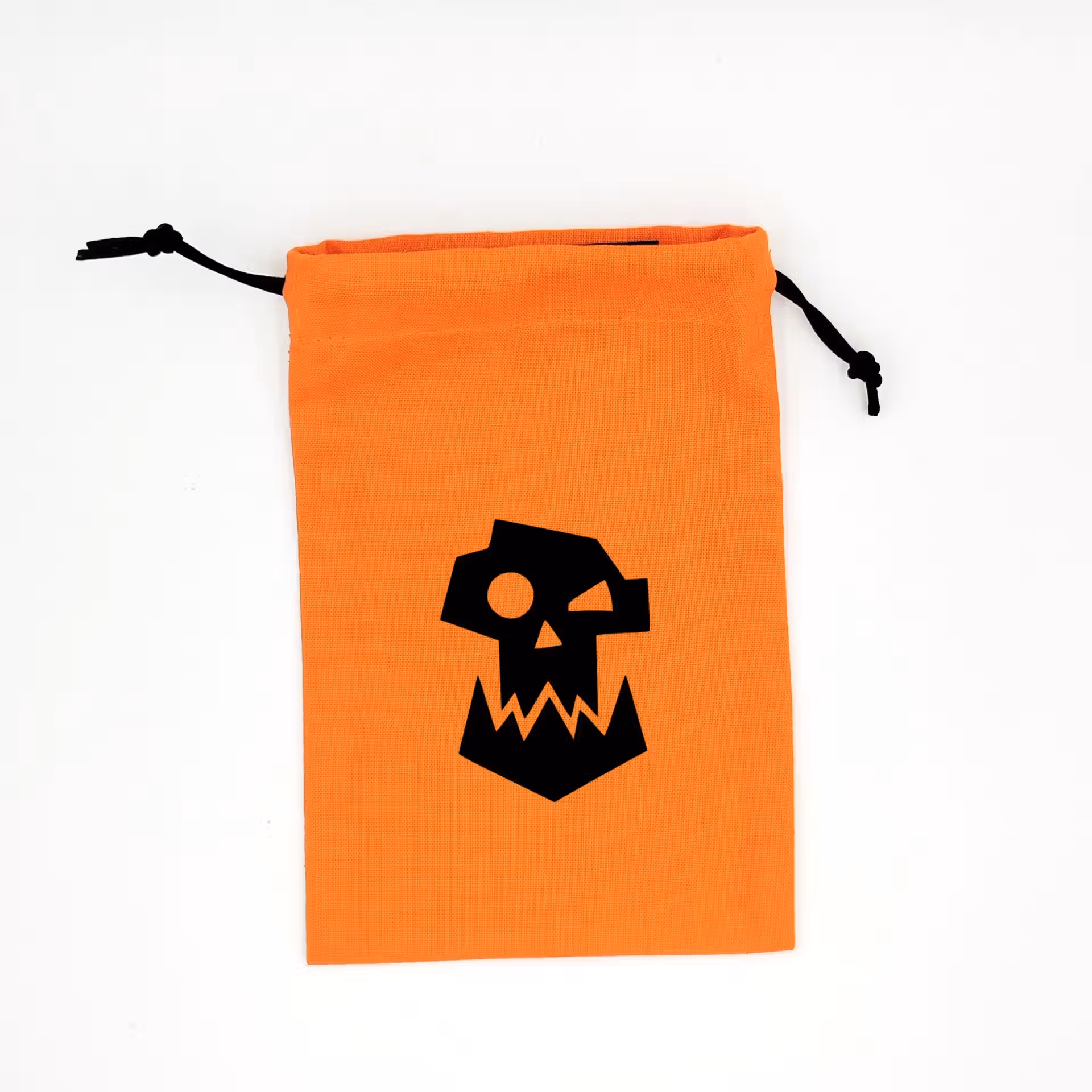 Bourse à dés orange avec flex thermocollant Ork noir