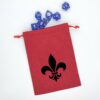 Bourse à dés plate - motif Fleur de lys - logo des Sœurs de bataille (SOB)