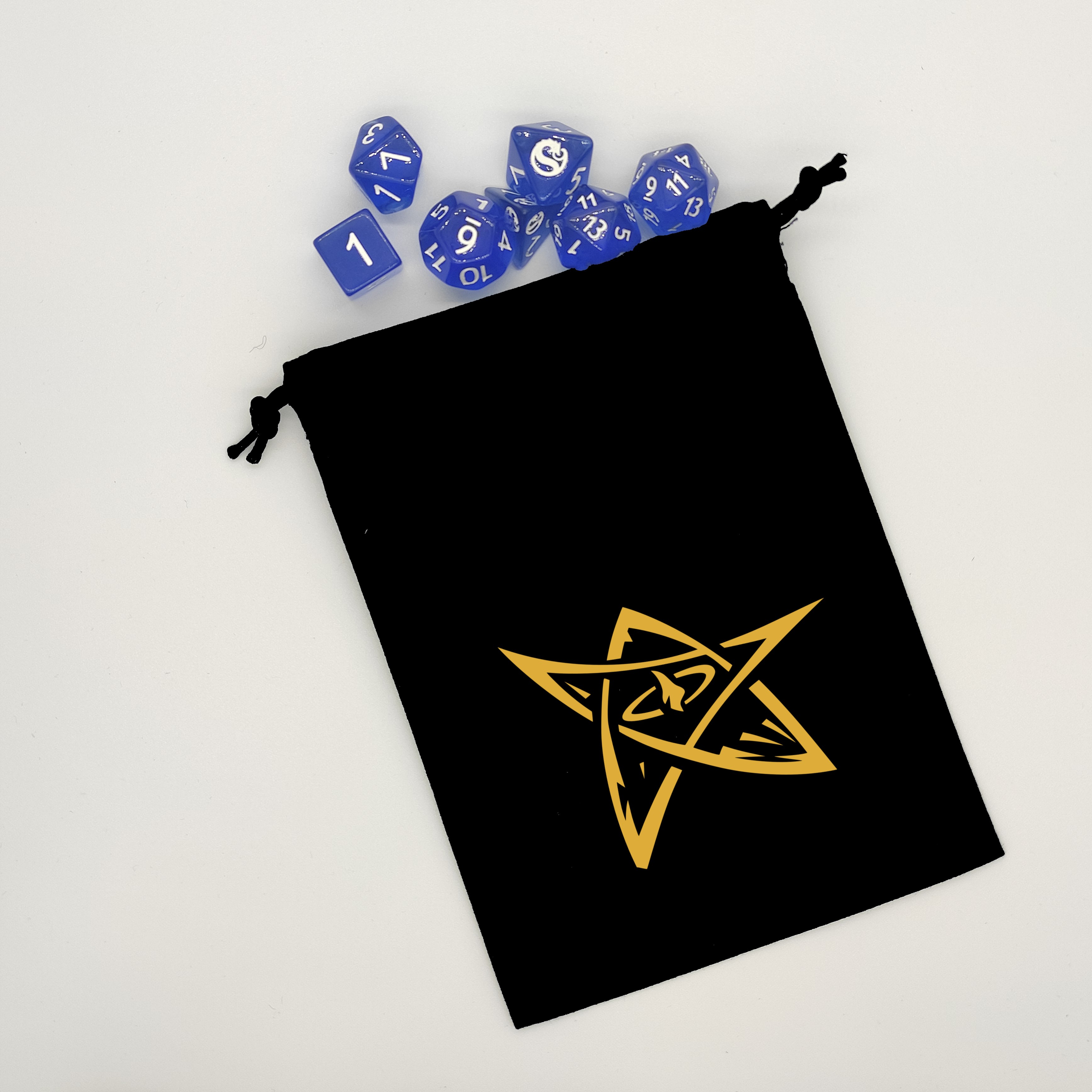 Bourse à dés plate - motif Elder sign pentagramme
