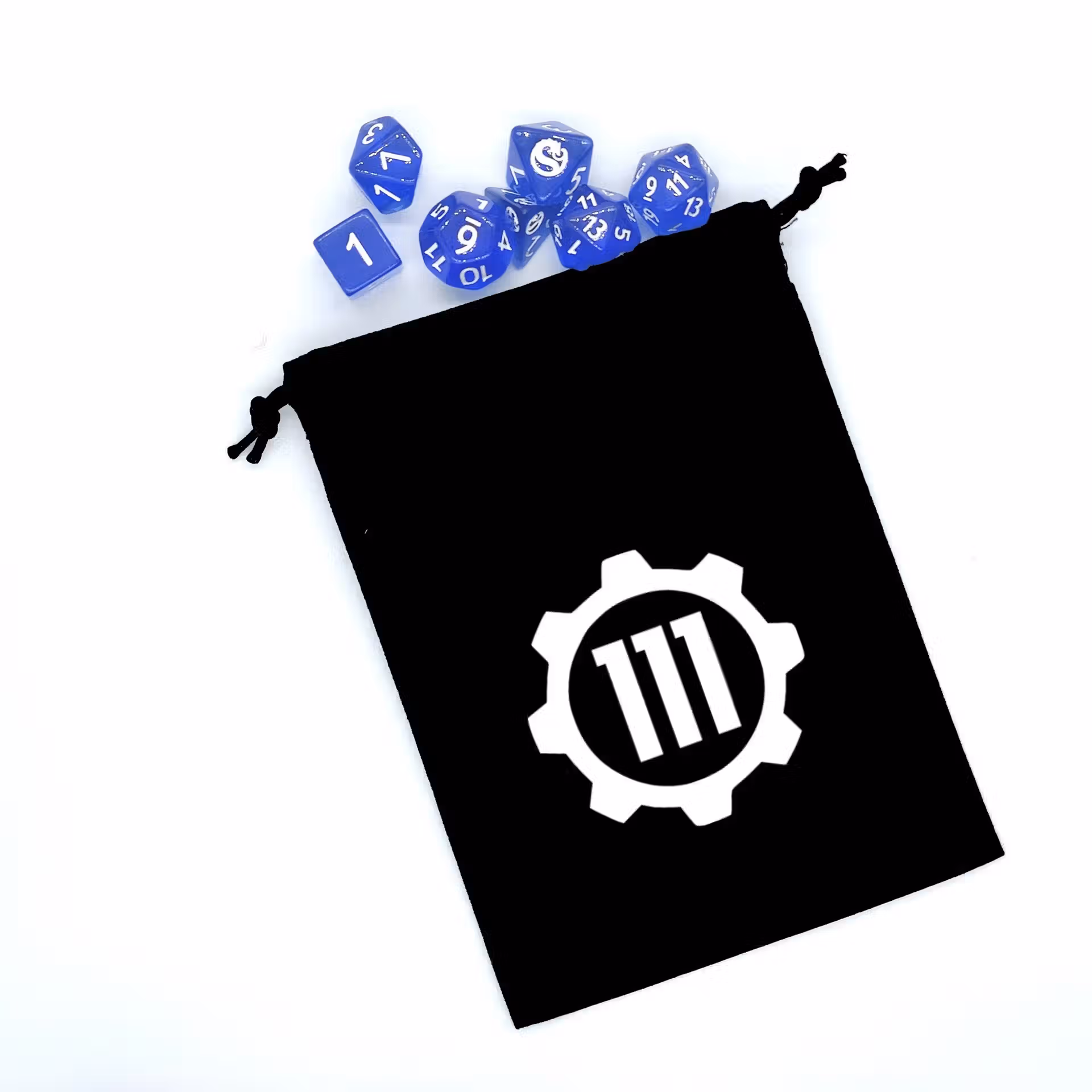 Bourse à dés plate inspirée de l'univers Fallout avec porte crantée et numéro d'abri 111 Vault Tec