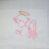 broderie ange rose surmonté d'une auréole dorée