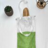 sac à pain bicolore vert et blanc