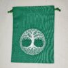 Bourse à dés plate - motif arbre de vie celtique Yggdrasil