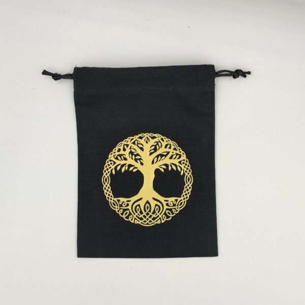 Bourse à dés plate - motif arbre de vie celtique Yggdrasil