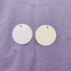 2 Etiquettes en papier rond de couleur beige et blanc