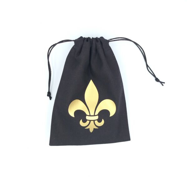 Bourse à dés plate - motif Fleur de lys - logo des Sœurs de bataille (SOB)