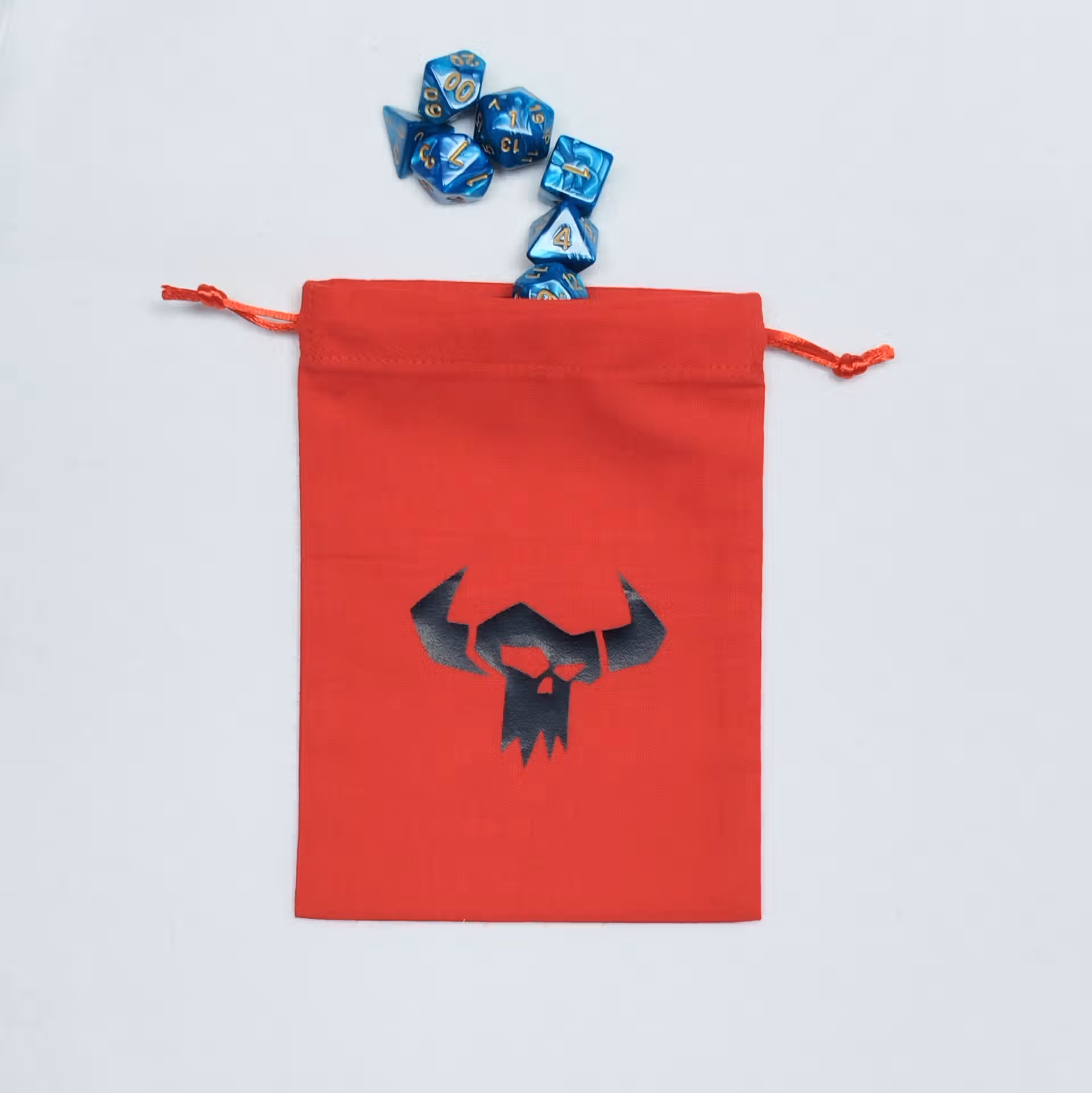 Bourse à dés plate - motif Ork à cornes (version 1)