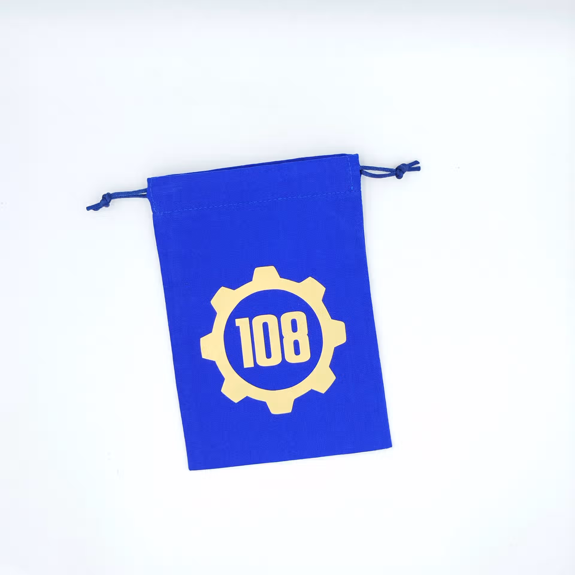 Bourse à dés plate inspirée de l'univers Fallout avec porte crantée et numéro d'abri 108 Vault Tec
