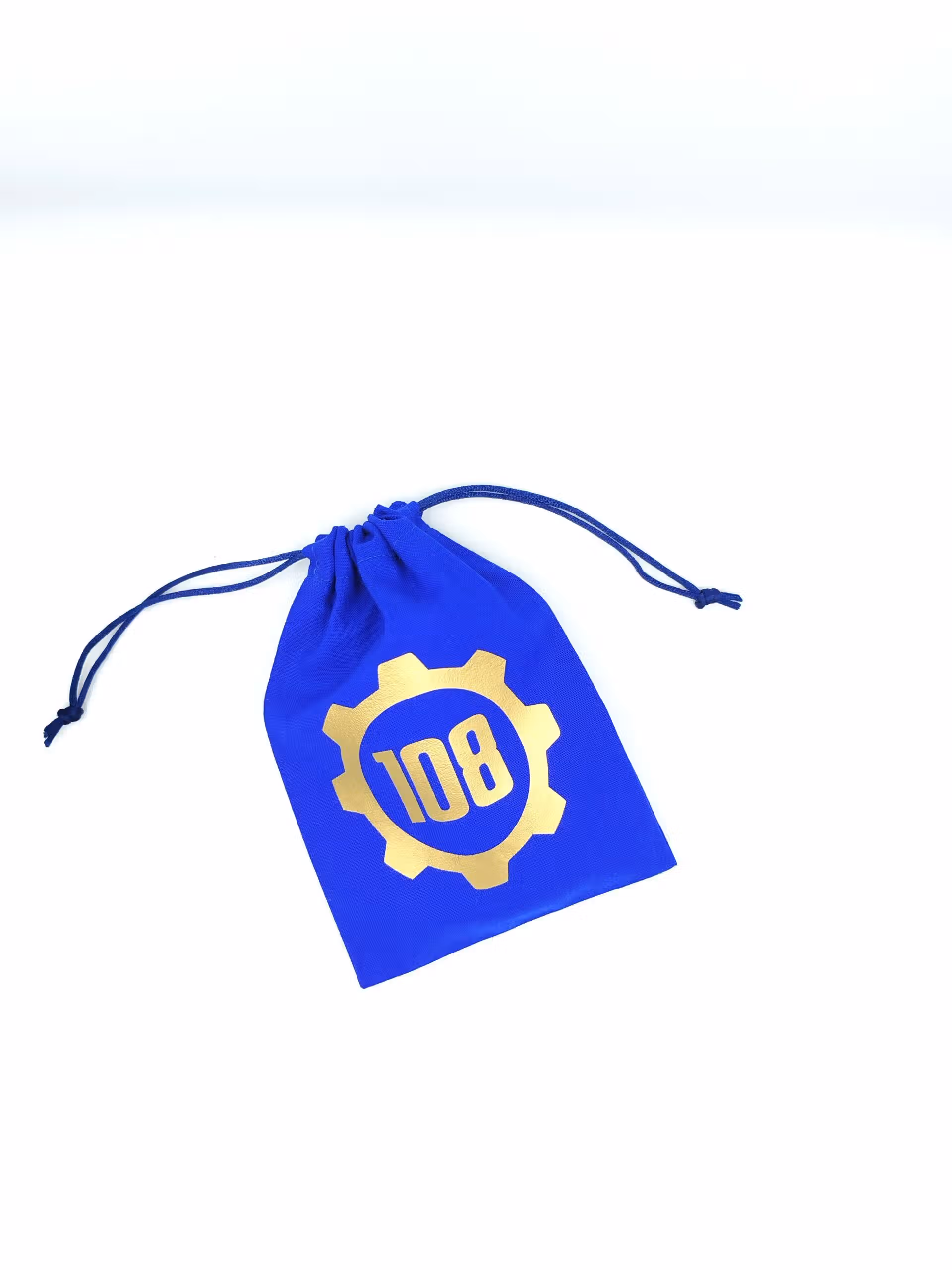 Bourse à dés plate inspirée de l'univers Fallout avec porte crantée et numéro d'abri 108 Vault Tec