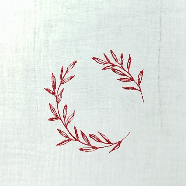 Fichier de Broderie - Rameaux d'olivier en cercle ou couronne de laurier