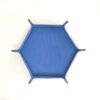 piste à dés bleu hexagonale en simili