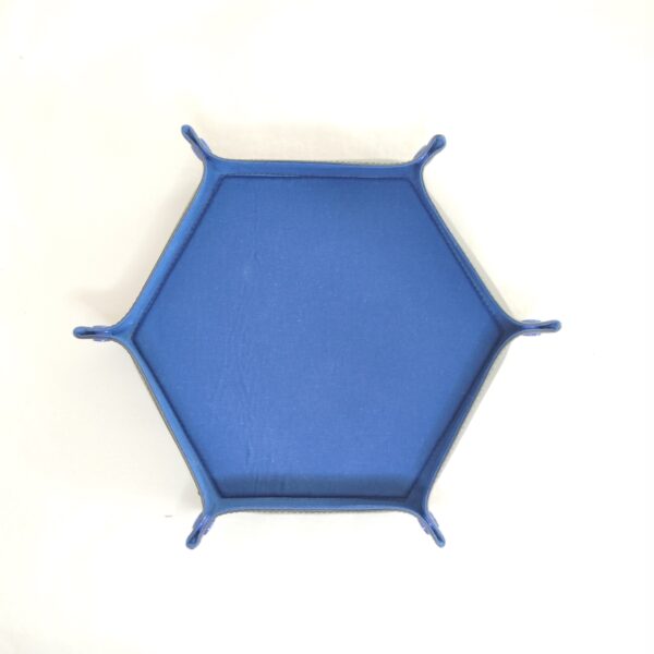 piste à dés bleu hexagonale en simili