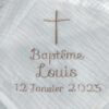 broderie croix et personnalisation sur double gaz
