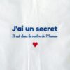 photo du flex fini j'ai une secret, il est dans le ventre de maman en bleu foncé