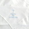 Lange de baptême en double gaze de coton - motif croix