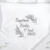 Lange de baptême en double gaze de coton - motif rameaux