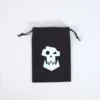 Bourse à dés noire - motif Ork, Gork ou Mork