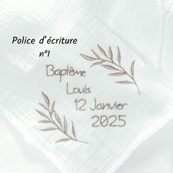Police d’écriture broderie numéro 1