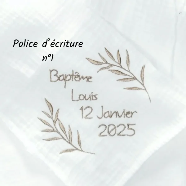 Police d’écriture broderie numéro 1