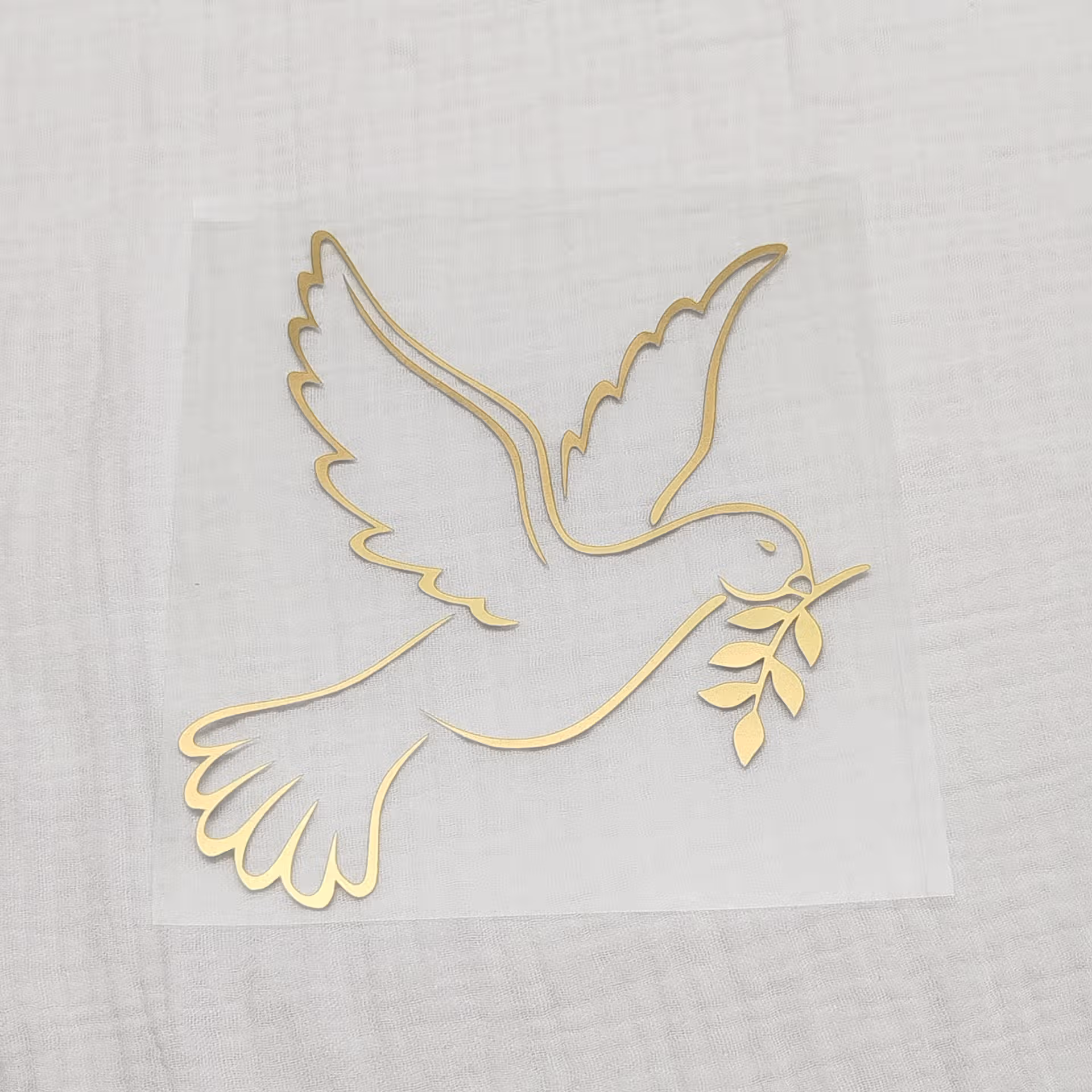 Colombe avec son rameau en flex thermocollant