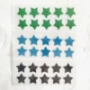 Lot de 10 étoiles en flex ou vinyle thermocollant à paillettes
