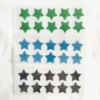 Lot de 10 étoiles en flex ou vinyle thermocollant à paillettes