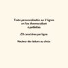 flex thermocollant à paillettes "texte sur 2 lignes"