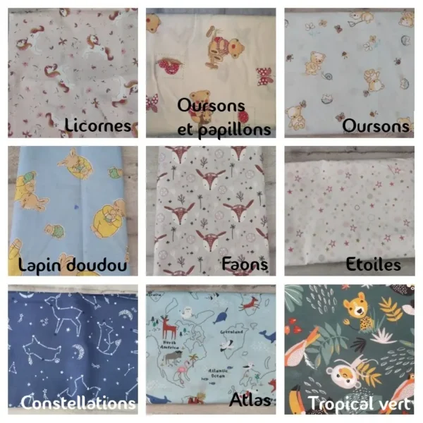 tissus collage avec noms2 Trousse d'écolier personnalisable - symbole manette de jeu vidéo