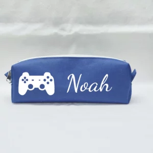 Trousse d'écolier personnalisable - symbole manette de jeu vidéo