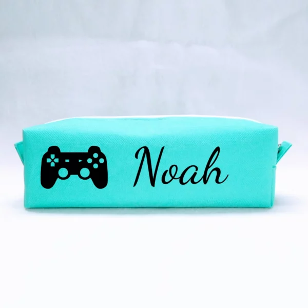 Trousse d'écolier personnalisable - symbole manette de jeu vidéo