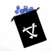 Bourse à dés plate noire - motif "Skavens"