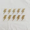 Lot de 5 éclairs en flex ou vinyle thermocollant à paillettes