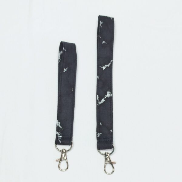 Porte-clés dragonne - Marbré Argent