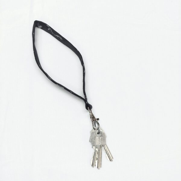 Porte-clés dragonne - Marbré Argent