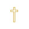 Fichier de Broderie - Contour Croix Chrétienne - 7 tailles