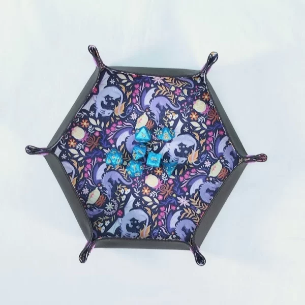 Piste à dés Hexagonale - Motif Dragon